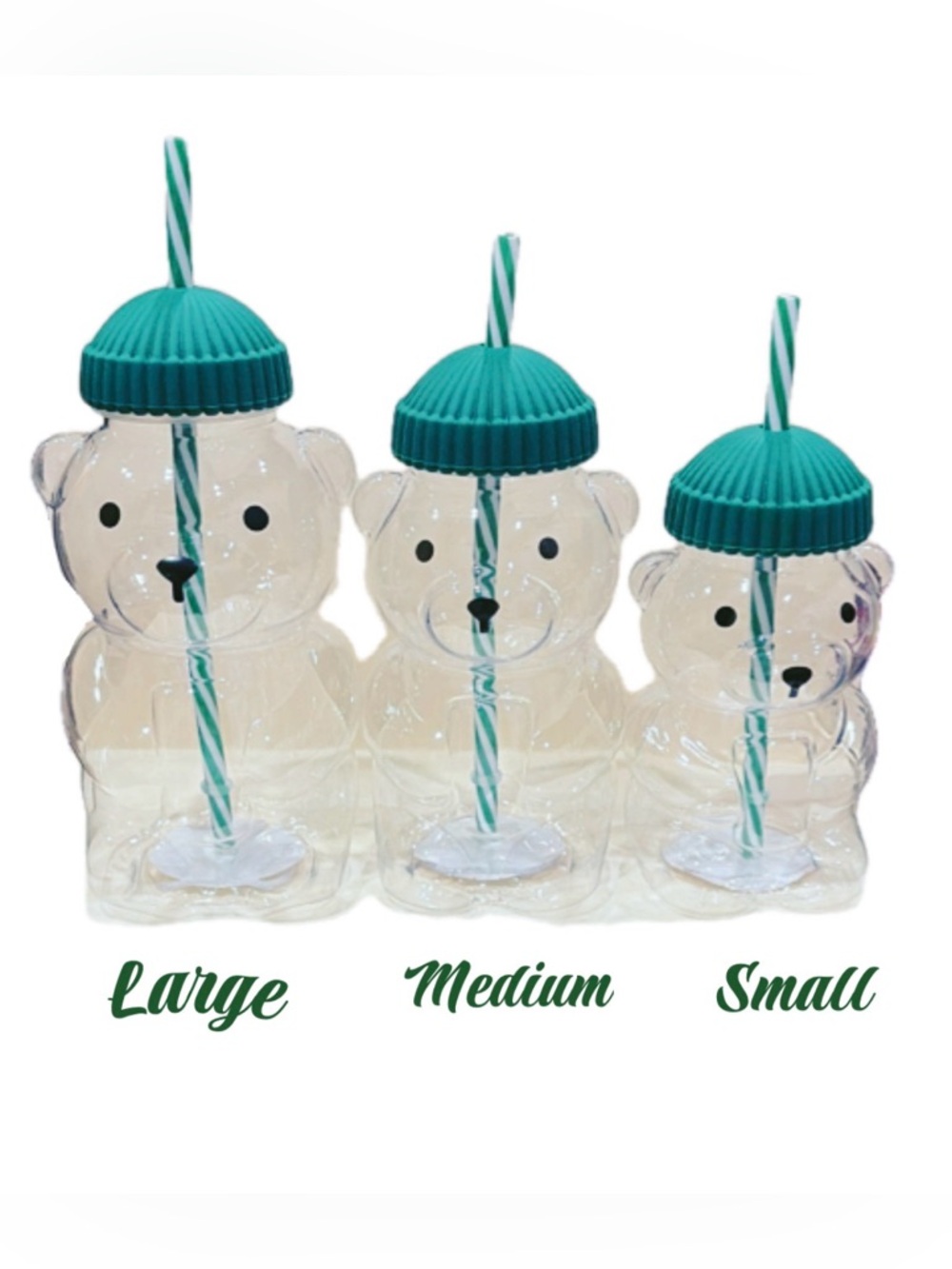 NWT Family Maid Bear-Shaped Plastic Sip Cup - Medium